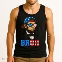 Bruh Abraham Lincoln Patriotic 4th Of July Tank Top thumb 3
