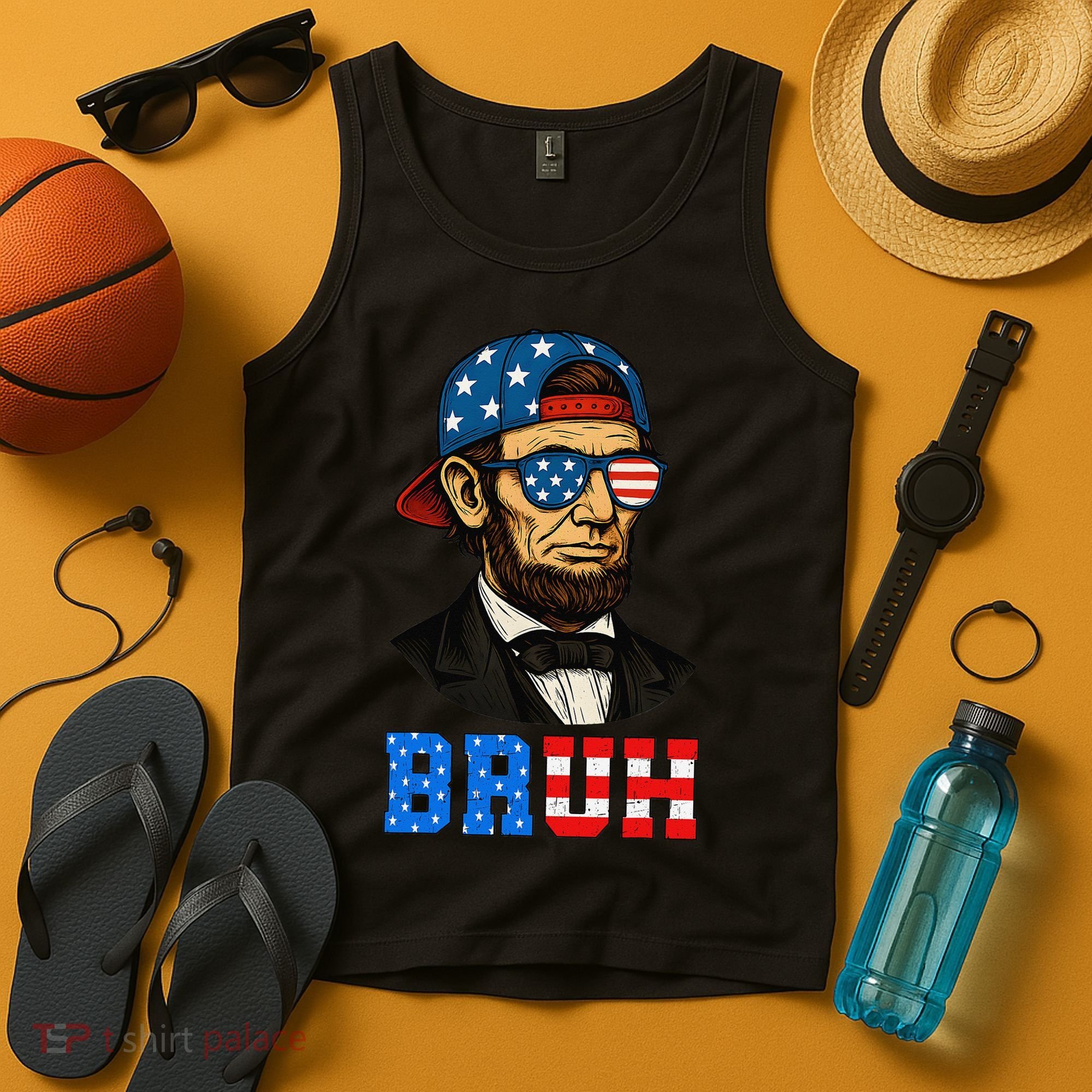 Bruh Abraham Lincoln Patriotic 4th Of July Tank Top
