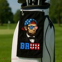 Bruh Abraham Lincoln Patriotic 4th Of July Golf Towel thumb 2