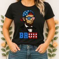 Bruh Abraham Lincoln Patriotic 4th Of July Women's T-Shirt thumb 2