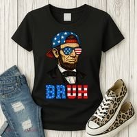 Bruh Abraham Lincoln Patriotic 4th Of July Women's T-Shirt thumb 3