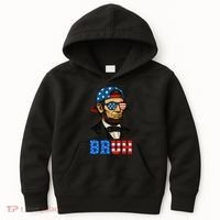 Bruh Abraham Lincoln Patriotic 4th Of July Kids Hoodie thumb 0