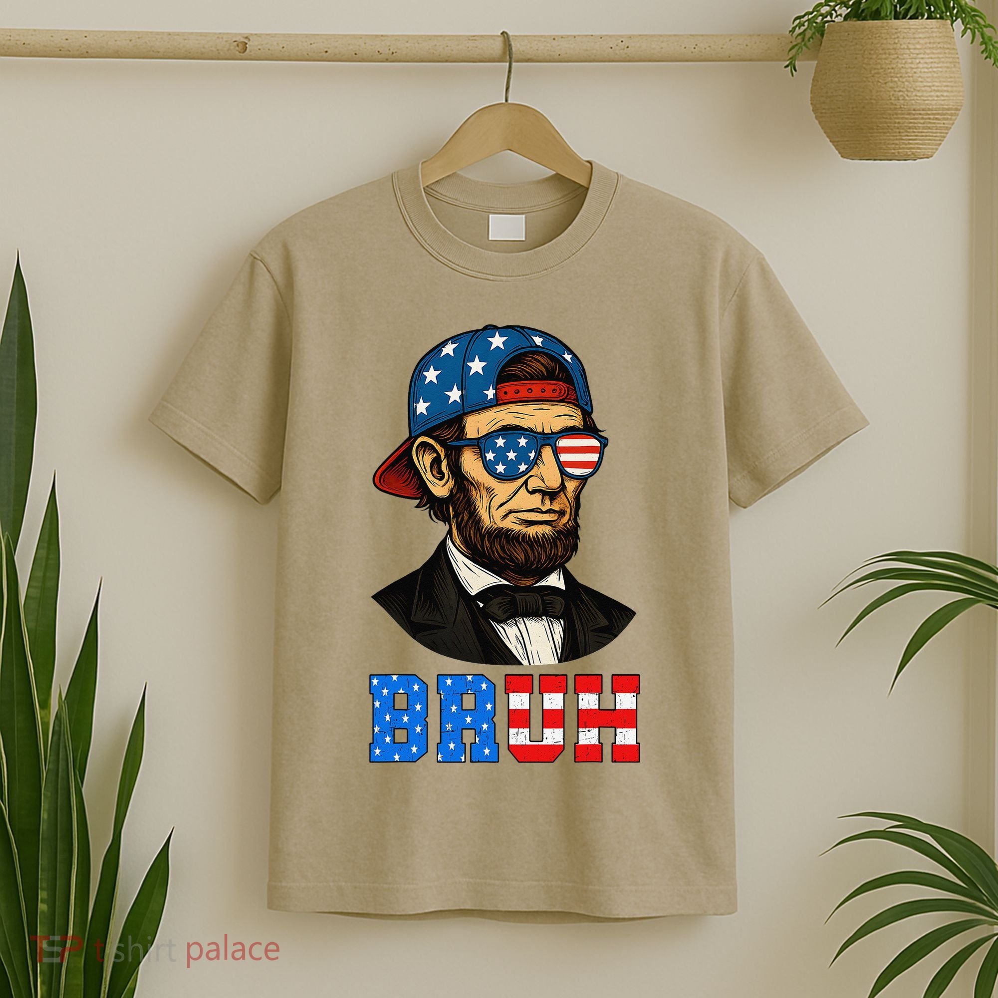 Bruh Abraham Lincoln Patriotic 4th Of July T-Shirt