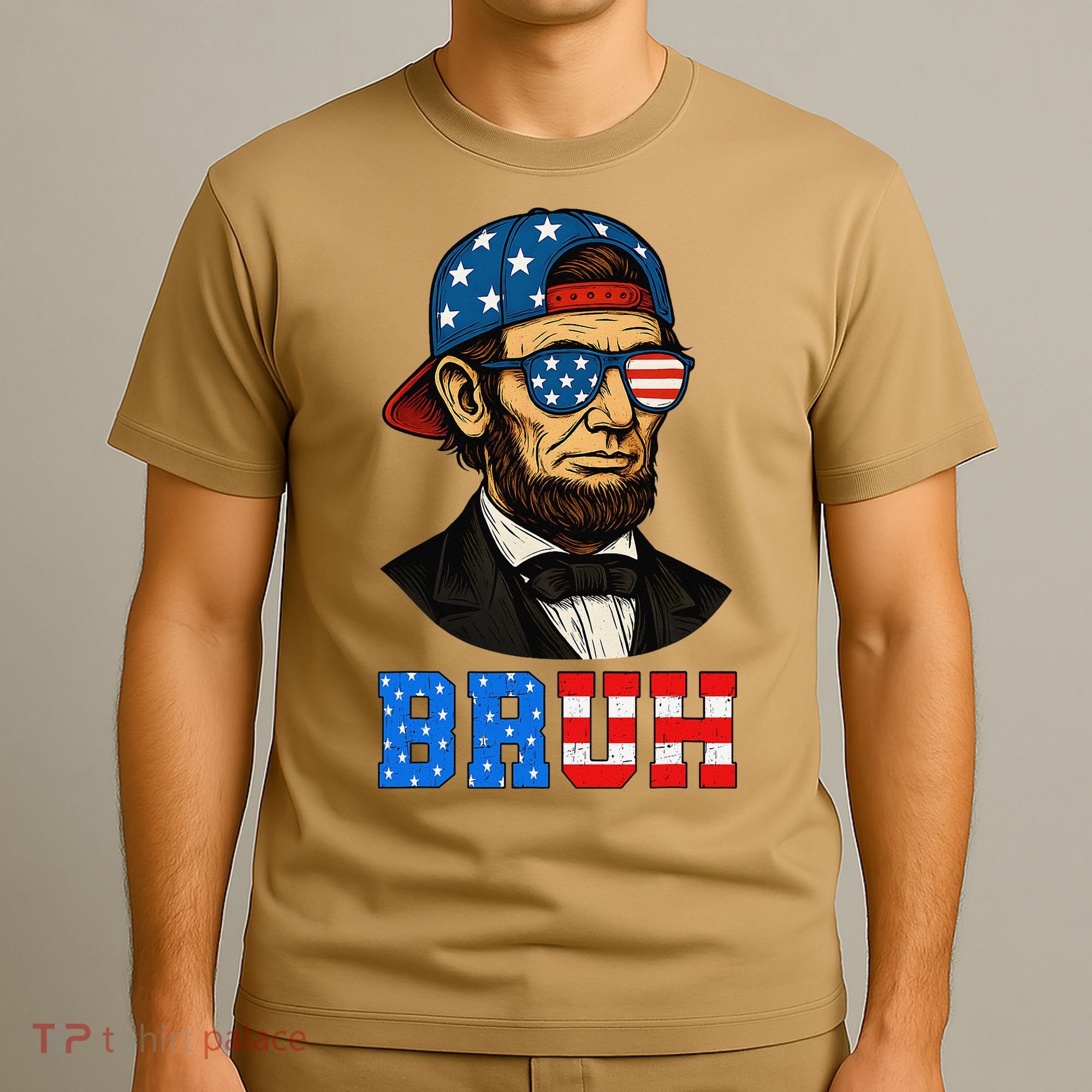 Bruh Abraham Lincoln Patriotic 4th Of July T-Shirt