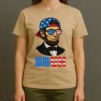 Bruh Abraham Lincoln Patriotic 4th Of July T-Shirt thumb 4