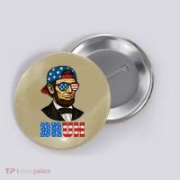 Bruh Abraham Lincoln Patriotic 4th Of July Button thumb 0