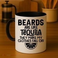 Beards Are Like Tequila They Make My Clothes Fall Off Coffee Mug thumb 4