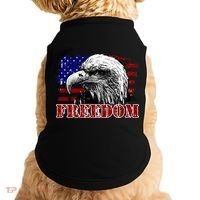 Bald Eagle Distressed USA Flag Freedom 4th of July Doggie Tank thumb 0