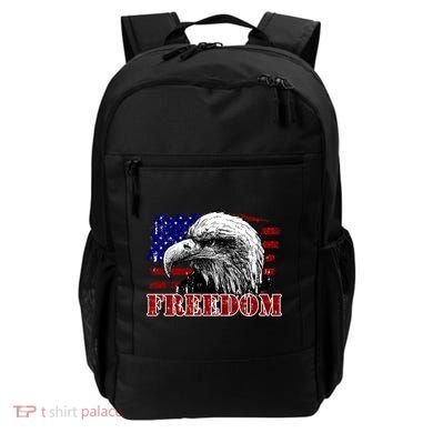 Bald Eagle Distressed USA Flag Freedom 4th of July Backpack