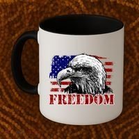 Bald Eagle Distressed USA Flag Freedom 4th of July Coffee Mug thumb 2