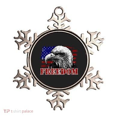 Bald Eagle Distressed USA Flag Freedom 4th of July Ornament