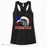 Bald Eagle Distressed USA Flag Freedom 4th of July Women's Tank Top thumb 0