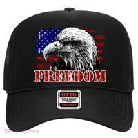 Bald Eagle Distressed USA Flag Freedom 4th of July Hat thumb 0