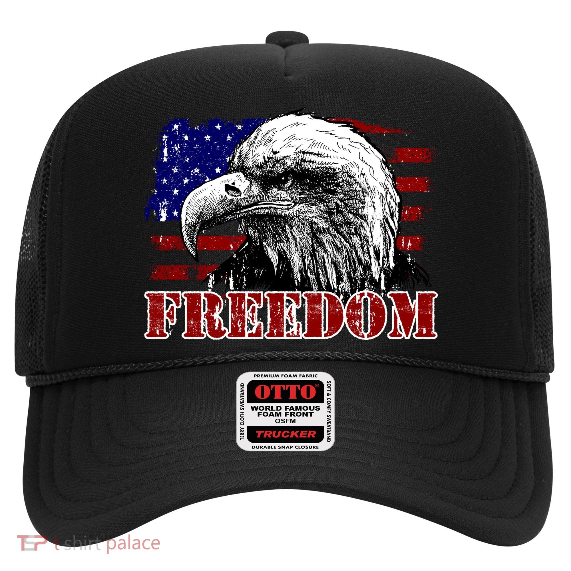 Bald Eagle Distressed USA Flag Freedom 4th of July Hat
