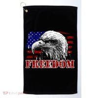 Bald Eagle Distressed USA Flag Freedom 4th of July Golf Towel thumb 0