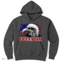 Bald Eagle Distressed USA Flag Freedom 4th of July Hoodie thumb 0