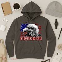 Bald Eagle Distressed USA Flag Freedom 4th of July Hoodie thumb 3
