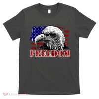 Bald Eagle Distressed USA Flag Freedom 4th of July T-Shirt thumb 0