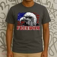 Bald Eagle Distressed USA Flag Freedom 4th of July T-Shirt thumb 3