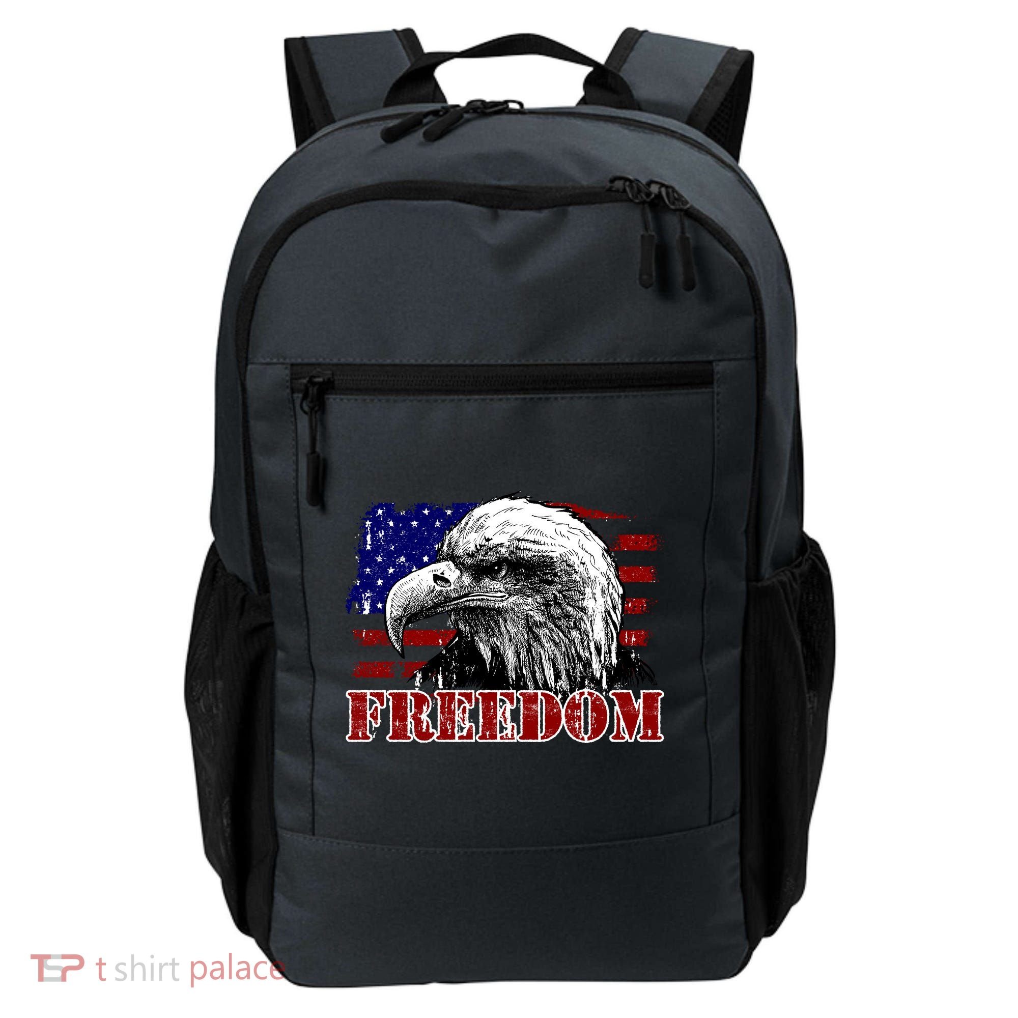 Bald Eagle Distressed USA Flag Freedom 4th of July Backpack