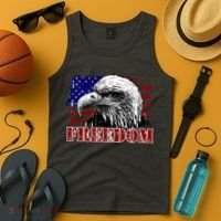 Bald Eagle Distressed USA Flag Freedom 4th of July Tank Top thumb 4