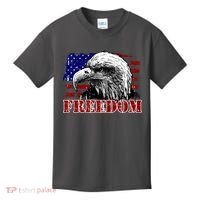 Bald Eagle Distressed USA Flag Freedom 4th of July Kids T-Shirt thumb 0
