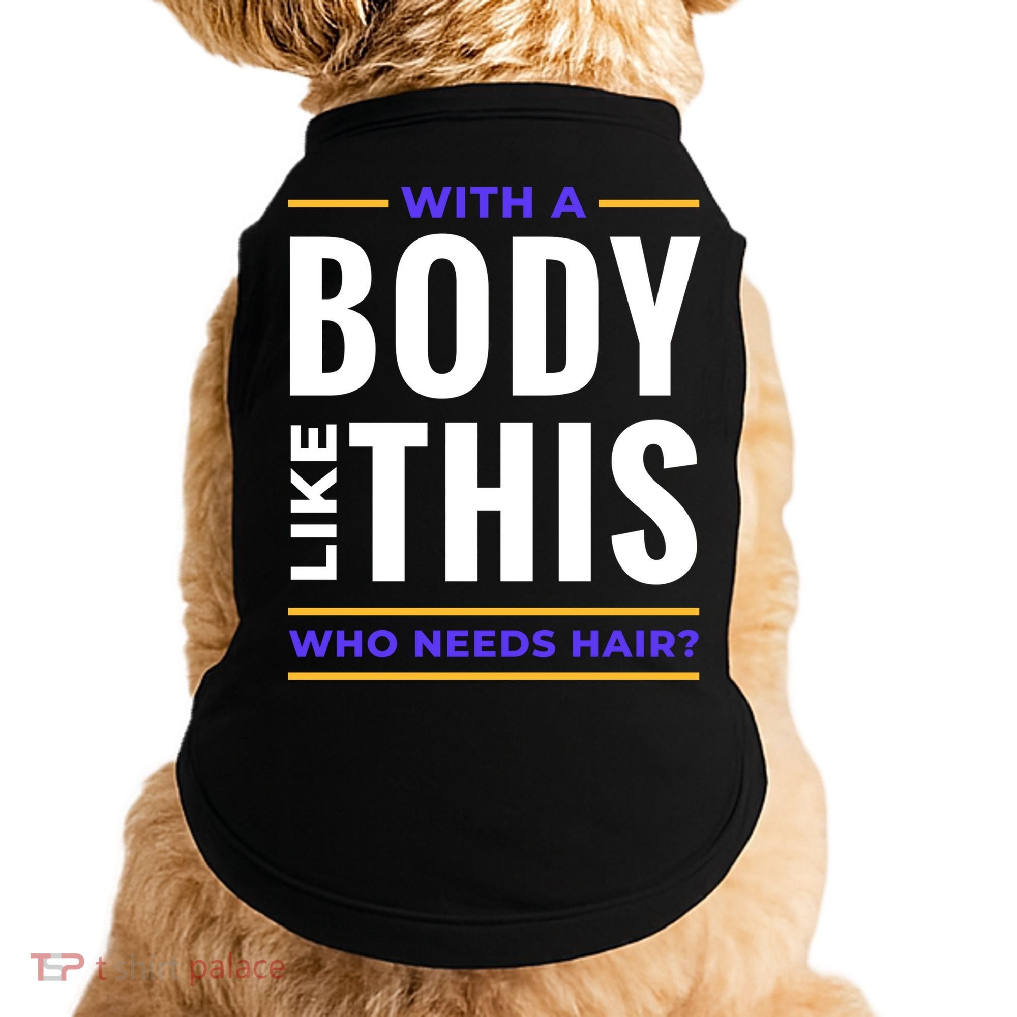 Bald Head Body Funny Doggie Tank
