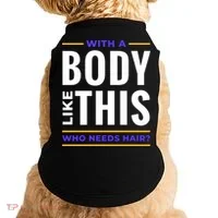 Bald Head Body Funny Doggie Tank thumb 0