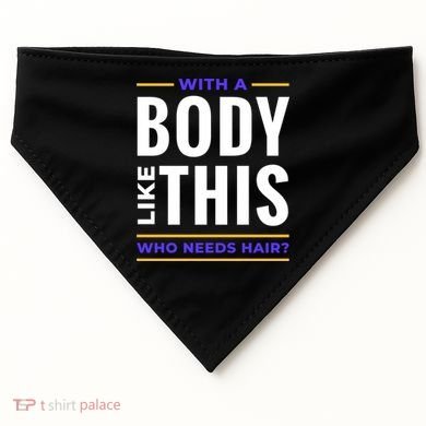 Bald Head Body Funny USA-Made Doggie Bandana