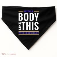 Bald Head Body Funny USA-Made Doggie Bandana thumb 0