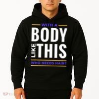 Bald Head Body Funny Hoodie thumb 2