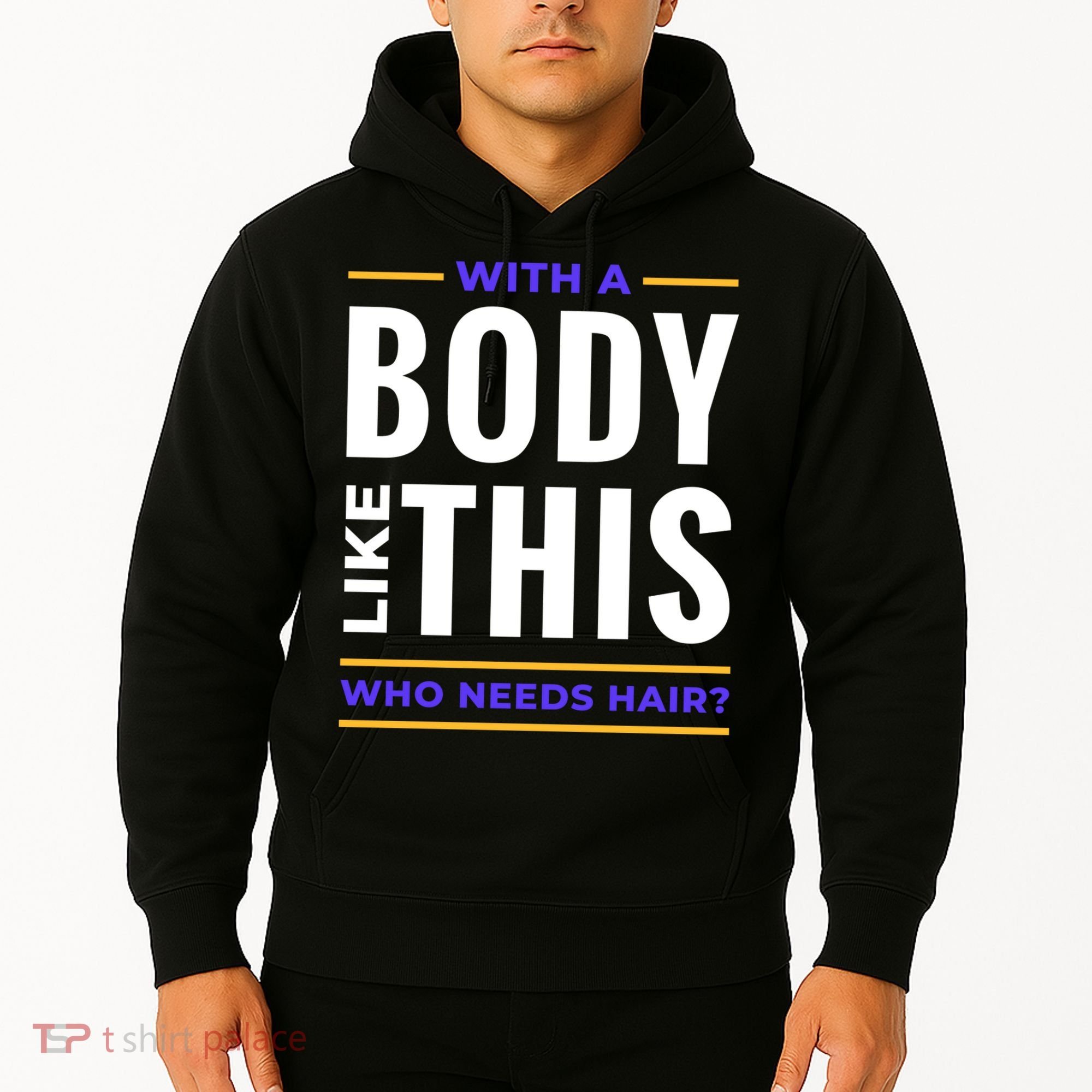 Bald Head Body Funny Hoodie