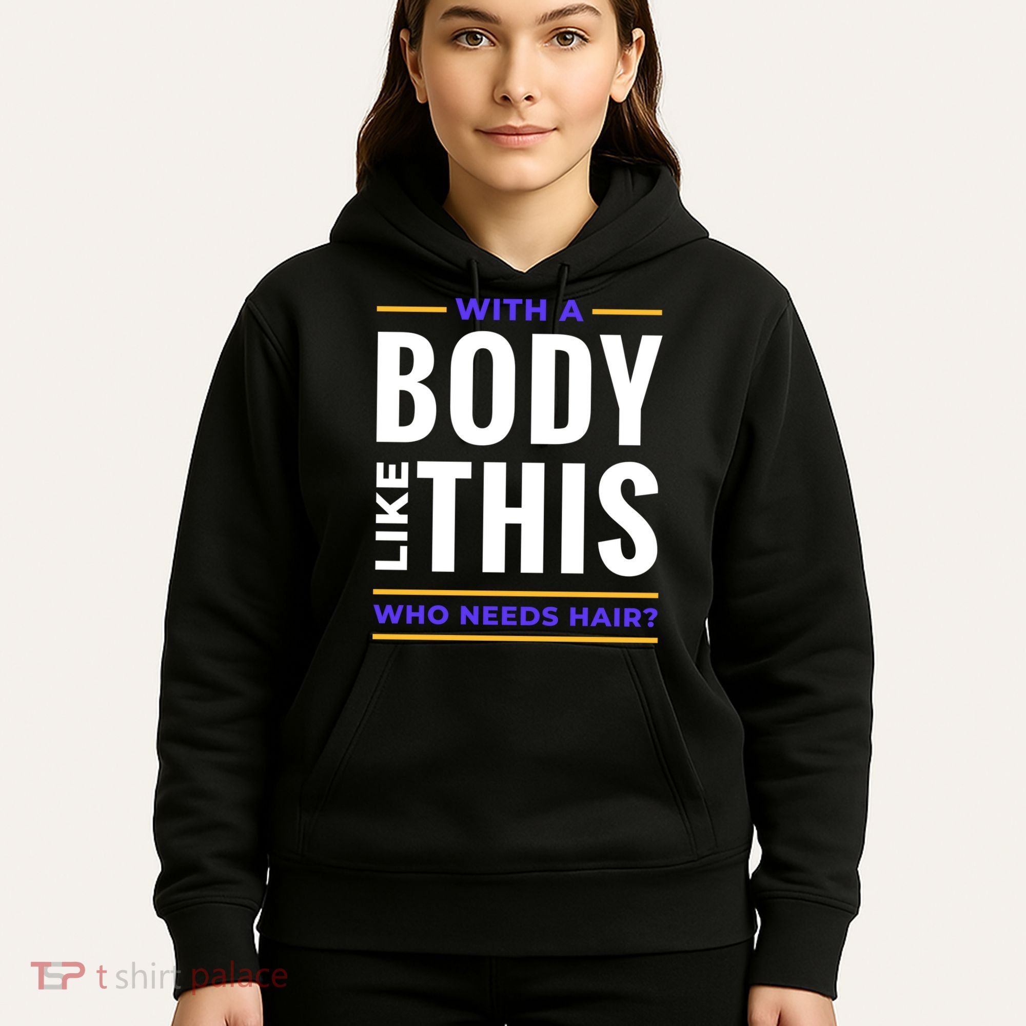Bald Head Body Funny Hoodie