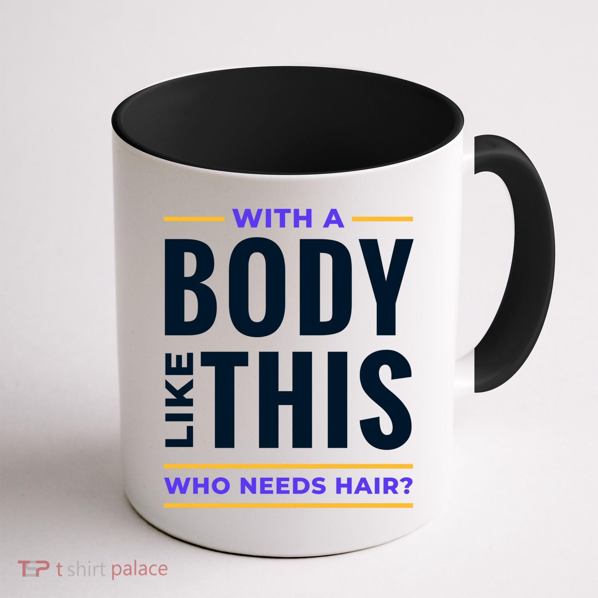 Bald Head Body Funny Coffee Mug