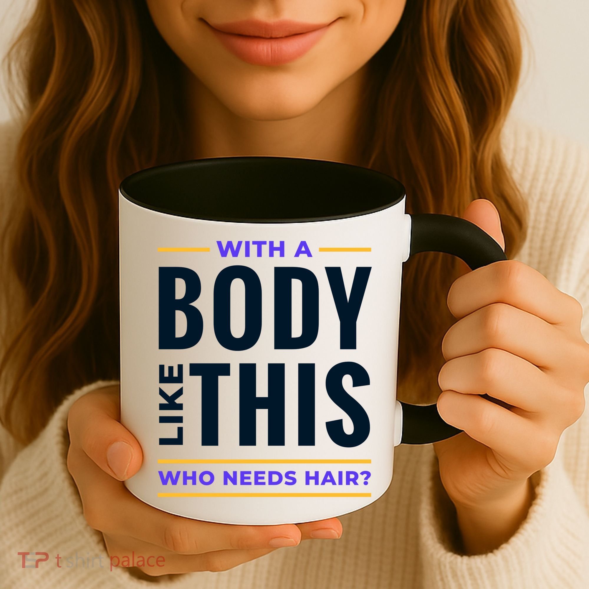 Bald Head Body Funny Coffee Mug