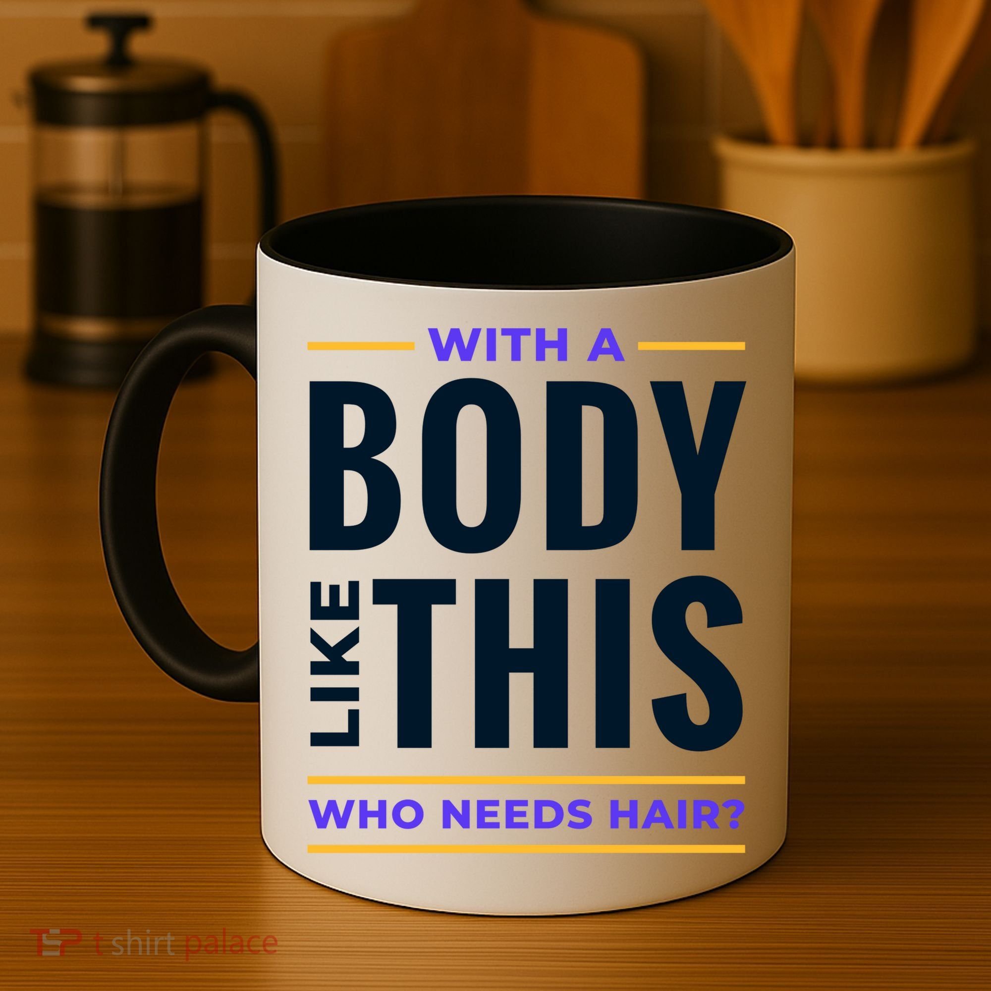 Bald Head Body Funny Coffee Mug