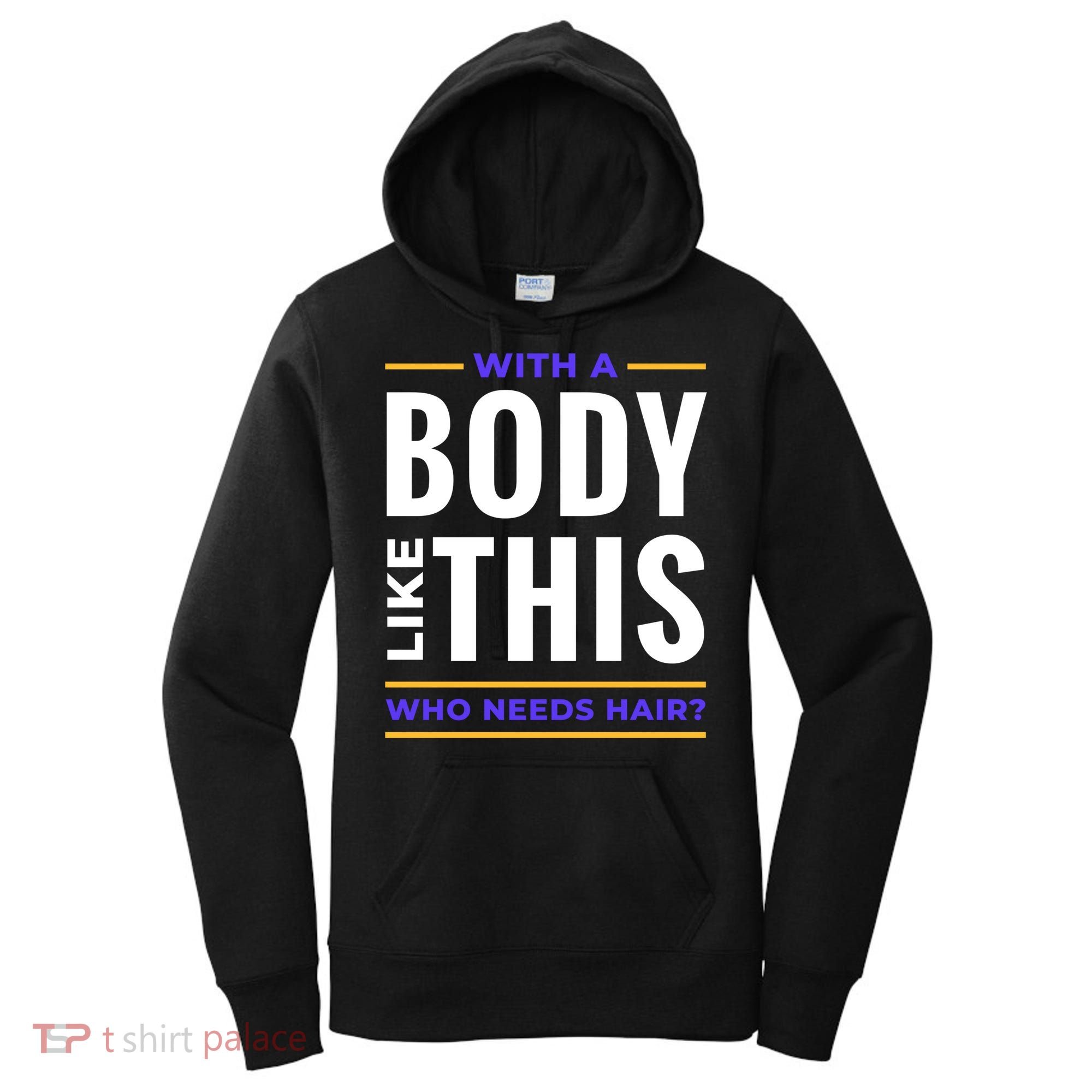 Bald Head Body Funny Women's Hoodie