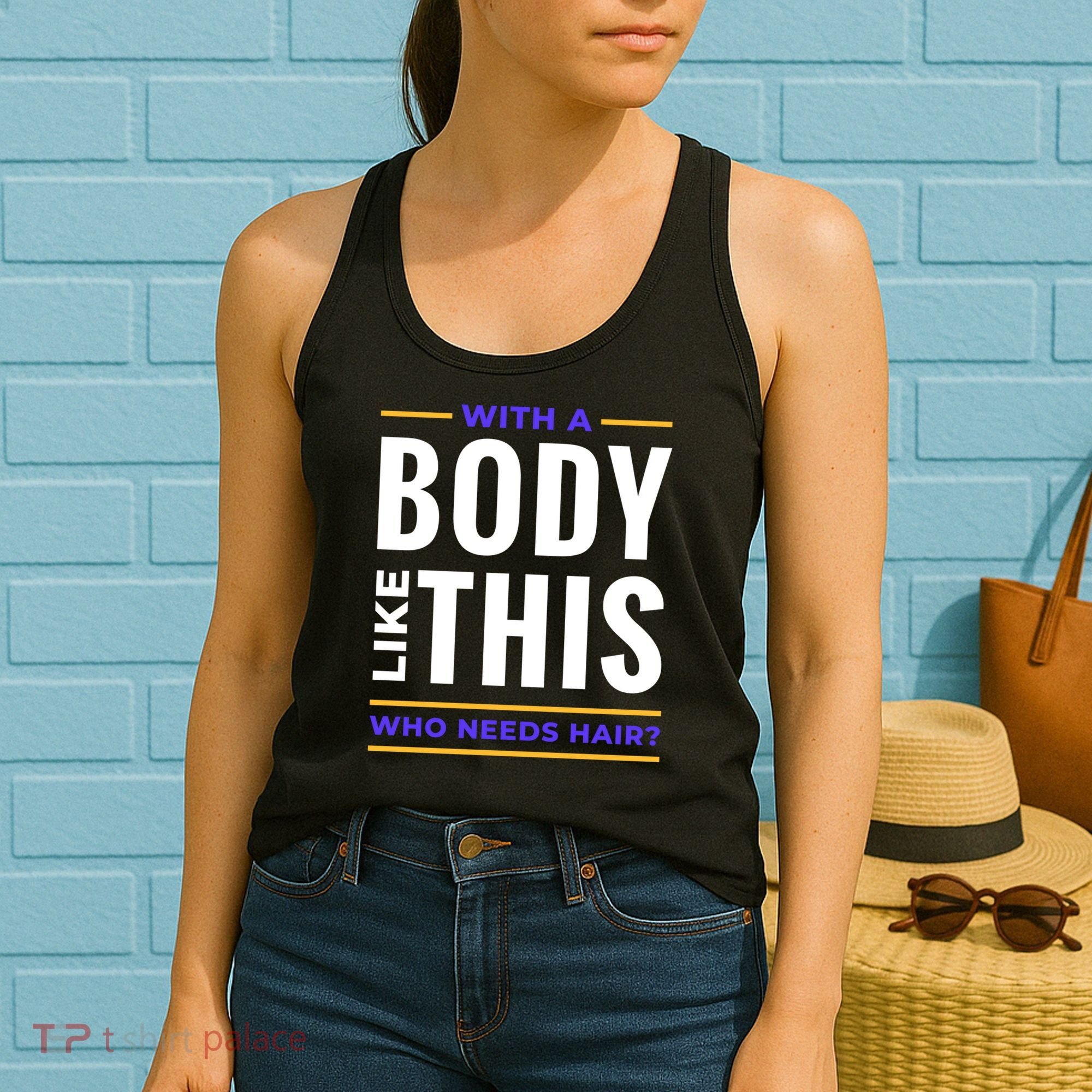 Bald Head Body Funny Women's Tank Top