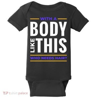Bald Head Body Funny Baby Bodysuit