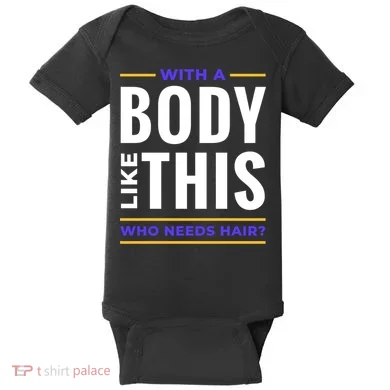 Bald Head Body Funny Baby Bodysuit