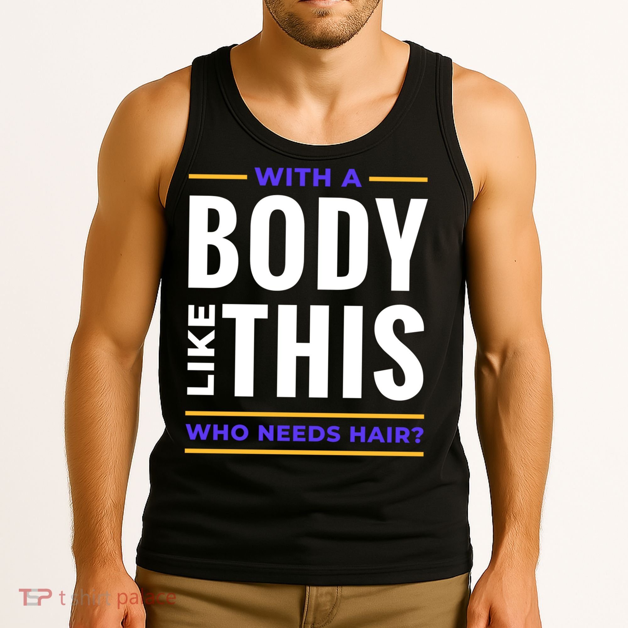 Bald Head Body Funny Tank Top