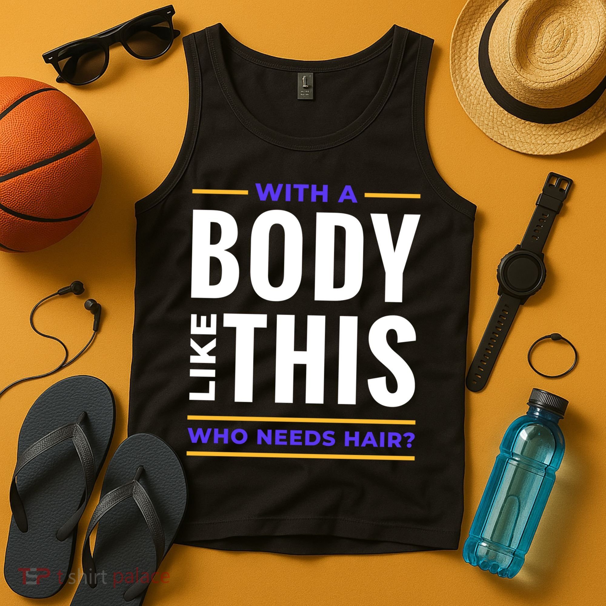 Bald Head Body Funny Tank Top