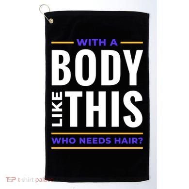 Bald Head Body Funny Golf Towel
