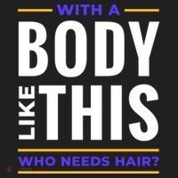 Bald Head Body Funny Golf Towel thumb 3