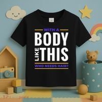 Bald Head Body Funny Toddler T-Shirt thumb 3
