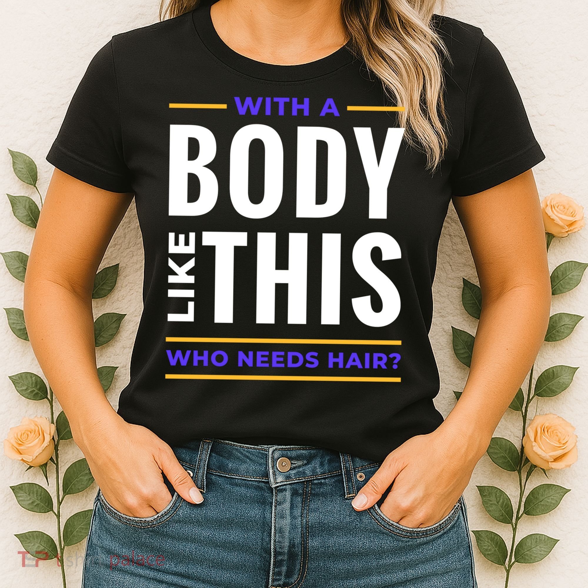 Bald Head Body Funny Women's T-Shirt