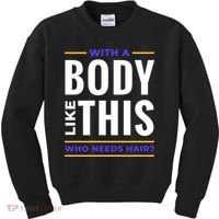 Bald Head Body Funny Kids Sweatshirt thumb 0