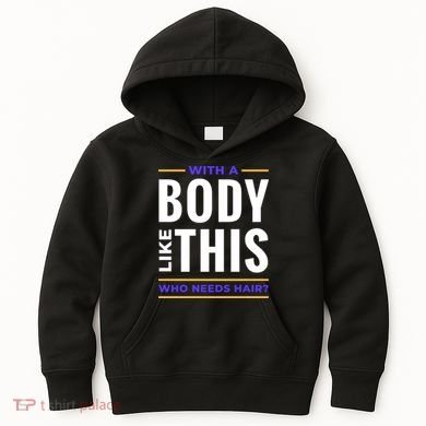 Bald Head Body Funny Kids Hoodie