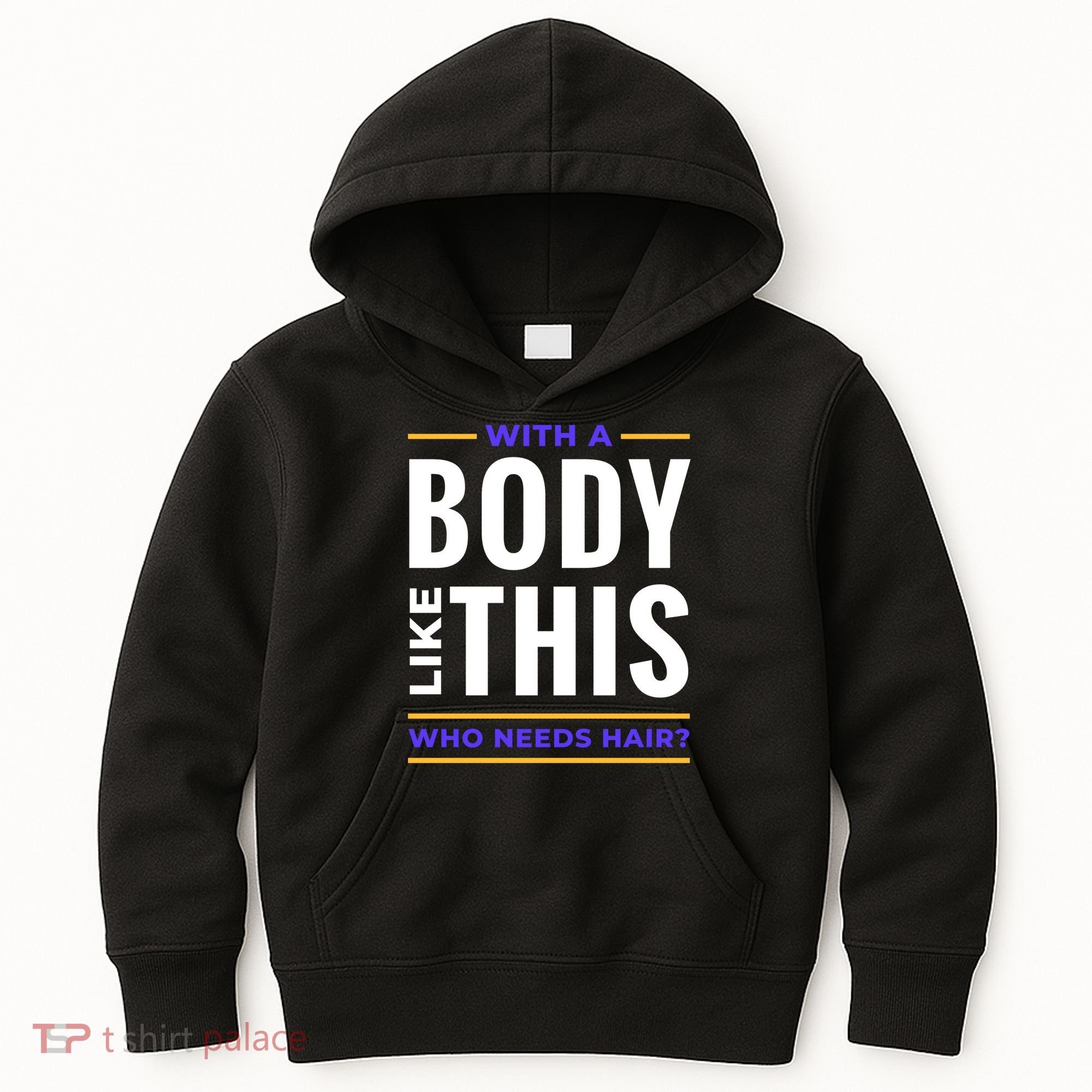 Bald Head Body Funny Kids Hoodie
