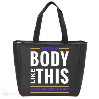 Bald Head Body Funny Tote Bag
